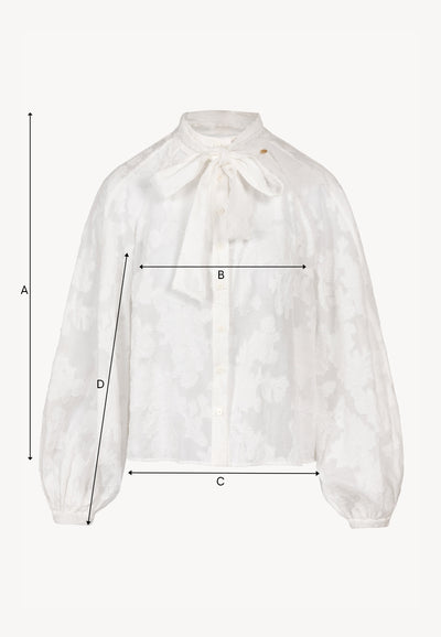 Cream floral blouse VALEA