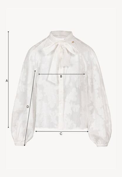 Cream floral blouse VALEA