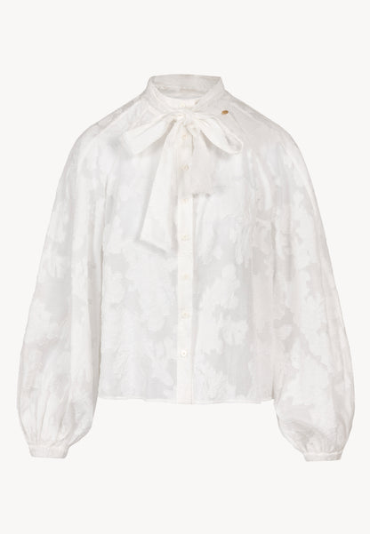Cream floral blouse VALEA