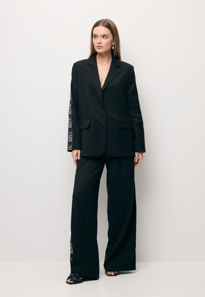 Black MICHAEL trousers with wide legs