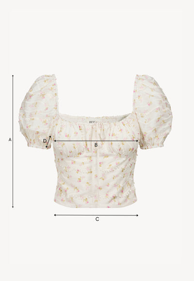 Boho blouse in floral print VANNES