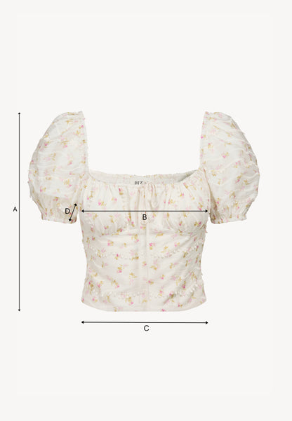 Boho blouse in floral print VANNES