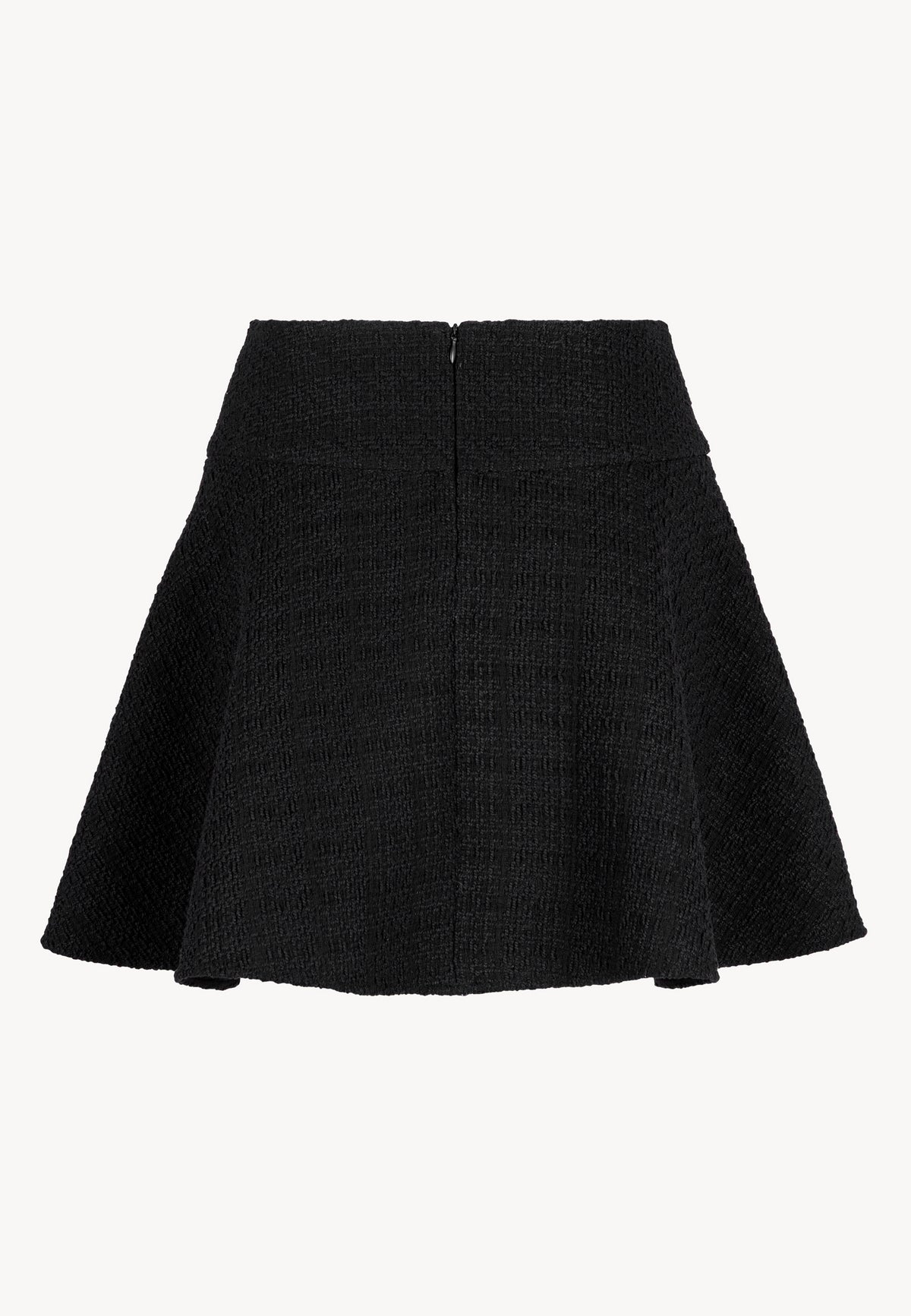 Back view of the black WENDYS mini skirt.