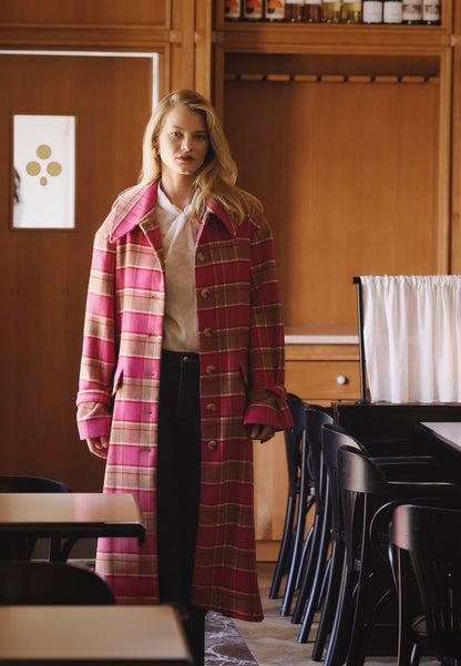 Pink coat with wool blend WIVINA