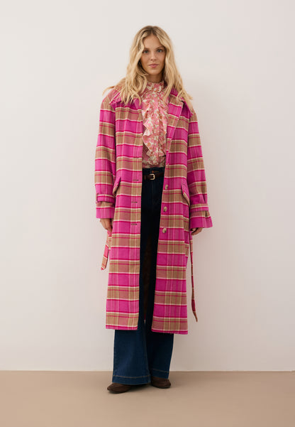 Pink coat with wool blend WIVINA
