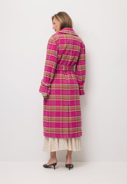 Pink coat with a wool blend WIVINA