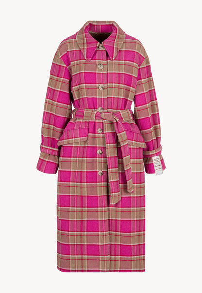 Pink coat with a wool blend WIVINA