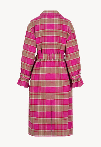 Pink coat with a wool blend WIVINA