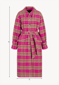 Pink coat with a wool blend WIVINA
