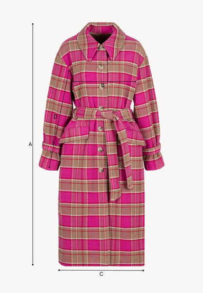 Pink coat with a wool blend WIVINA