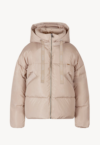 Beige oversized down jacket YOKO