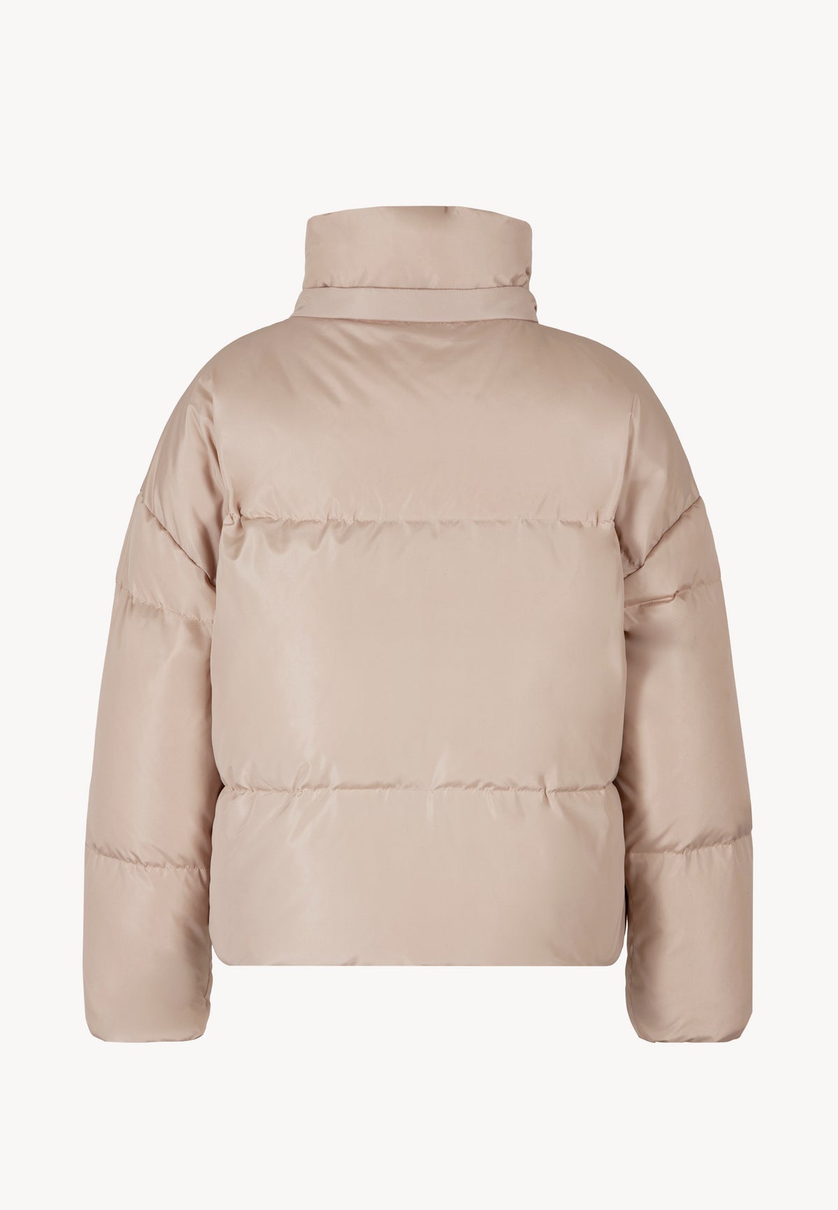 Back view of the YOKO down jacket with detachable hood.