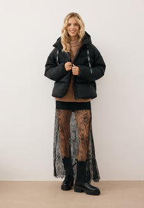 Black oversized down jacket YOKO