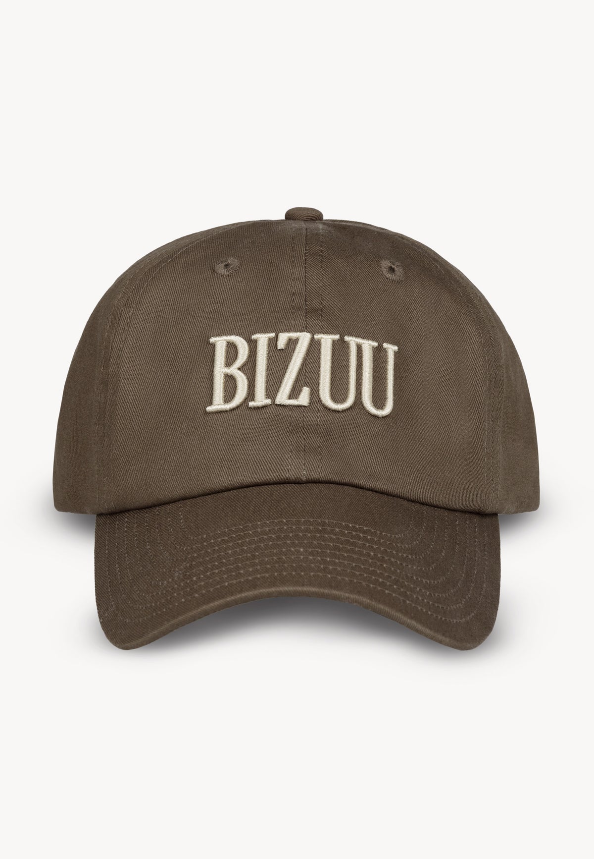 Brown ZANE cap with embroidered front logo.