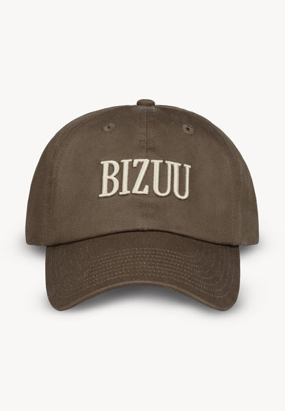 Brown baseball cap with logo ZANE