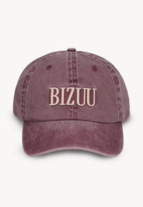 Burgundy baseball cap with logo ZANE