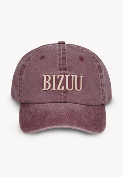 Burgundy baseball cap with logo ZANE