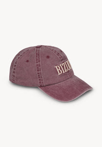 Burgundy baseball cap with logo ZANE