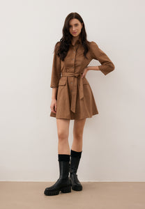 Brown suede dress ZORELLE