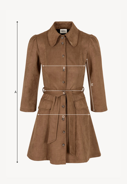 Brown suede dress ZORELLE