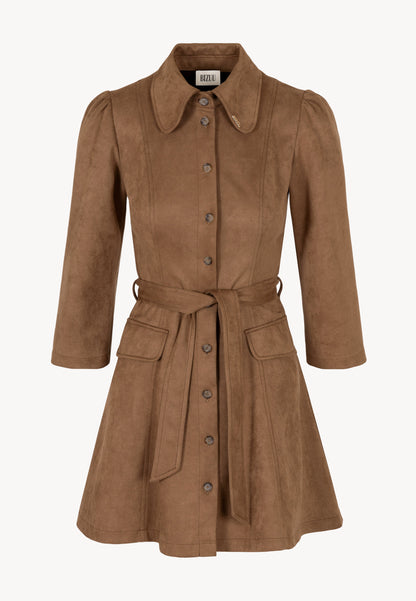 Brown suede dress ZORELLE