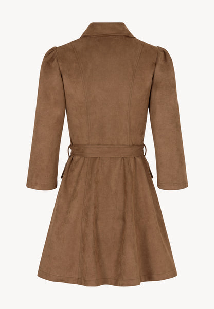 Brown suede dress ZORELLE