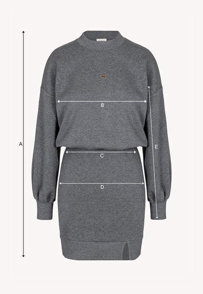 CAGLIARI graphite knit dress