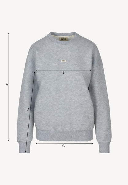 Grey COLLY sweatshirt with a logo label.