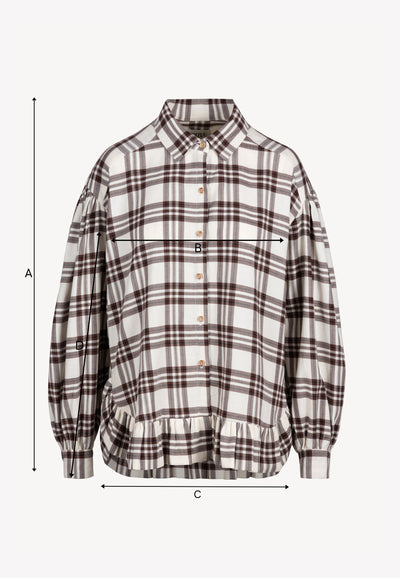 Beige checkered shirt FALBI