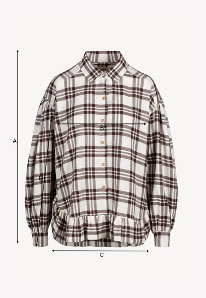Beige checkered shirt FALBI