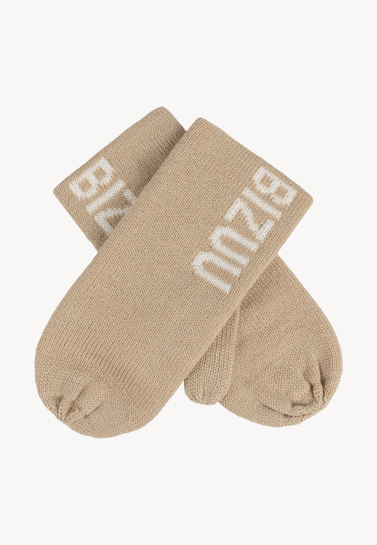 Beige gloves with BIZUU logo GLOVU
