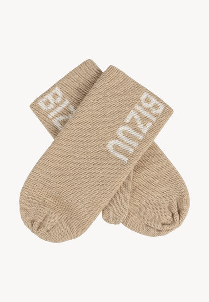 Beige gloves with BIZUU logo GLOVU