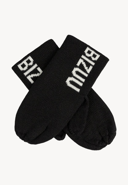 Black gloves with BIZUU logo GLOVU