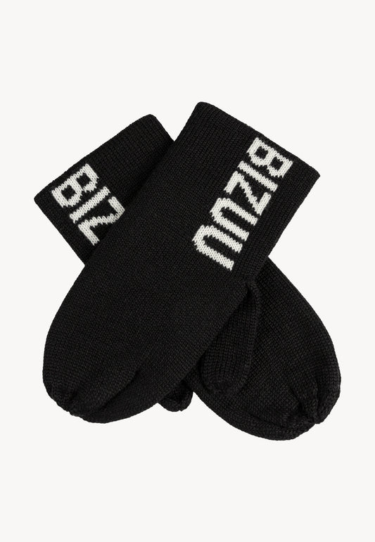 Black gloves with BIZUU logo GLOVU