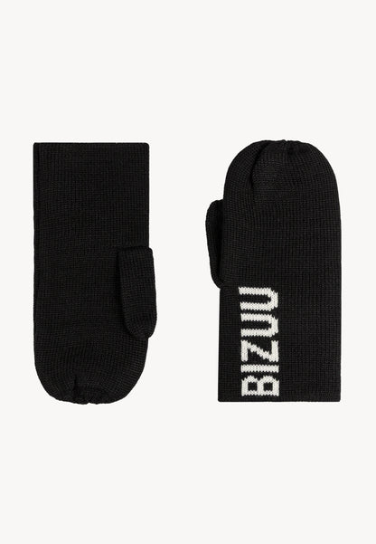 Black gloves with BIZUU logo GLOVU
