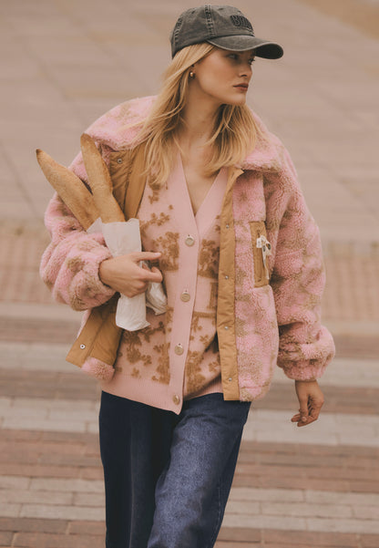 TEDDY beige fleece jacke