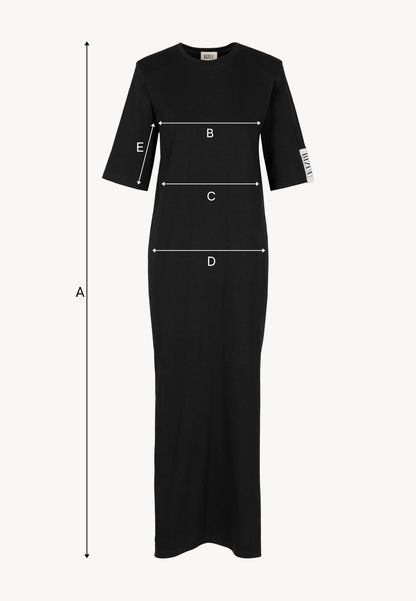 Black JULISSA maxi knit dress