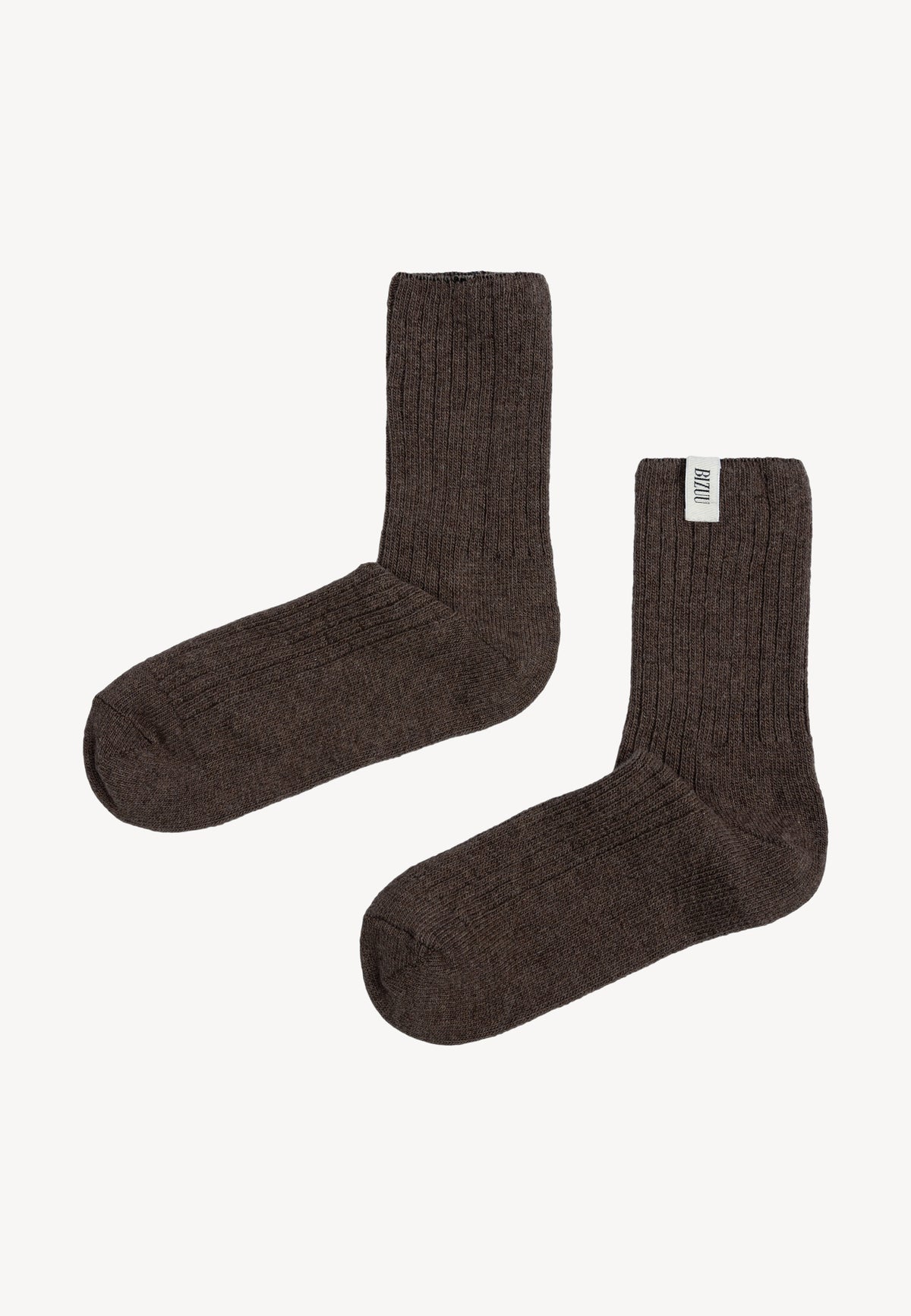 LANA wool socks in brown