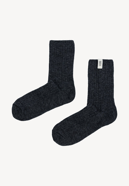 LANA wool socks in graphite