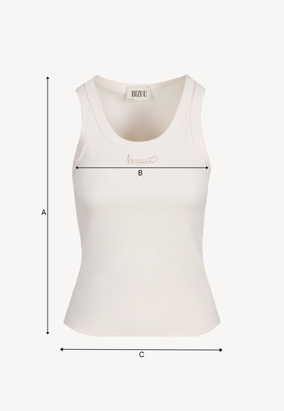 Beige LOVIE top with BIZUU embroidery