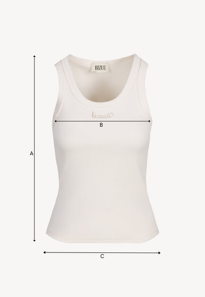 Beige LOVIE top with BIZUU embroidery