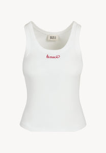 Cream top with BIZUU embroidery LOVIE