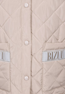 Beige MARIN oversized quilted women’s jacket