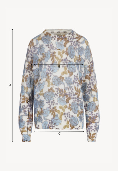 MENTON cream wool sweater with signature print