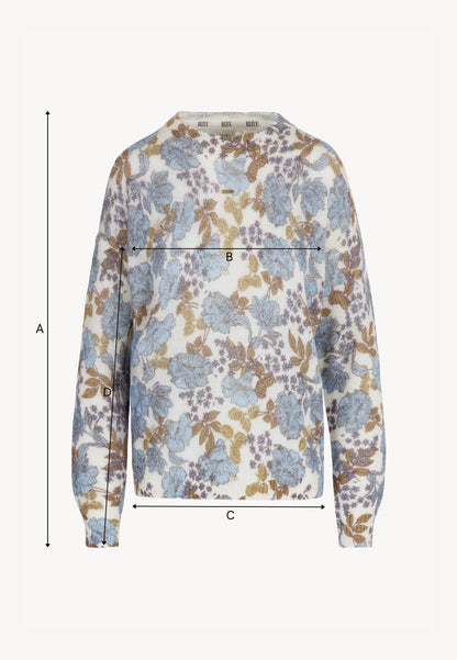 MENTON cream wool sweater with signature print