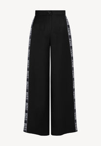 Black MICHAEL trousers with wide legs