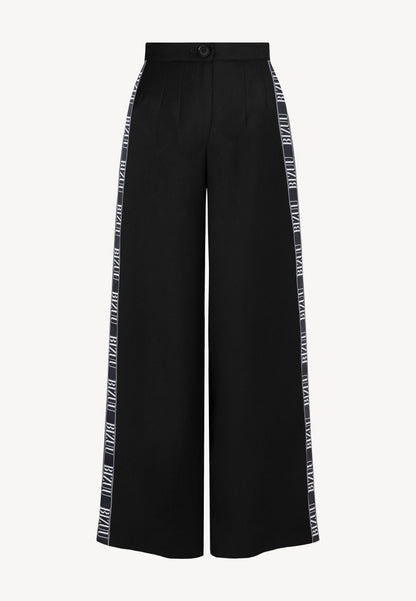 Black MICHAEL trousers with wide legs