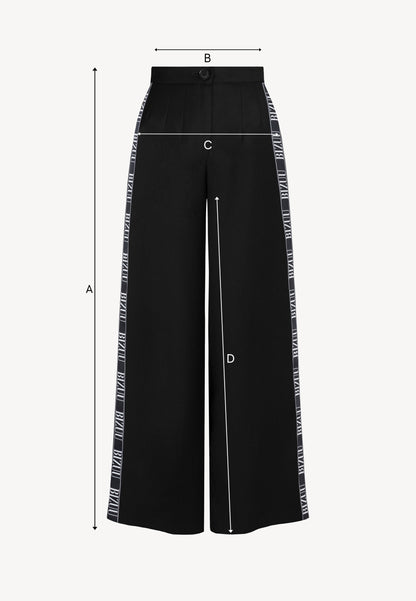 Black MICHAEL trousers with wide legs
