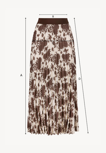 Cream MINA pleated skirt