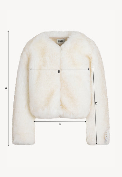 Short cream faux fur NOVARA